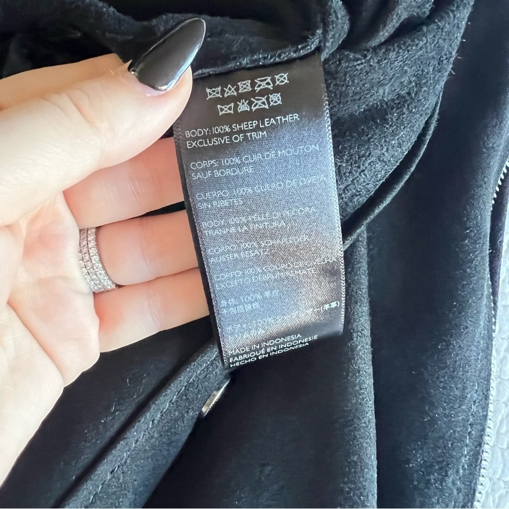 Cleobella - Everly Fringe Suede Biker Jacket - Black - Picture 5 of 14